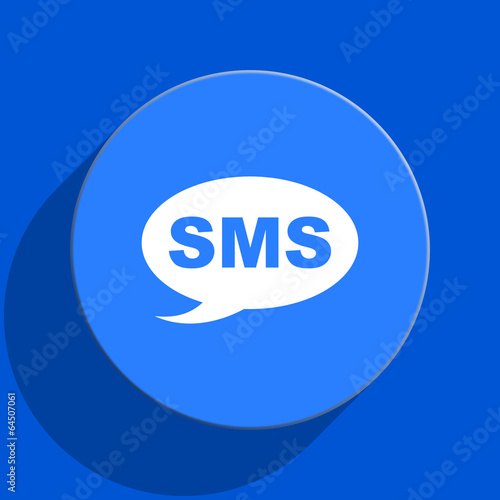 sms blue web flat icon © Alex White