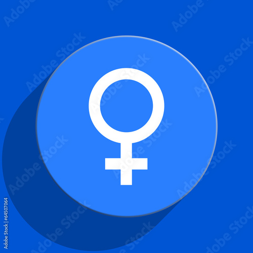 female blue web flat icon