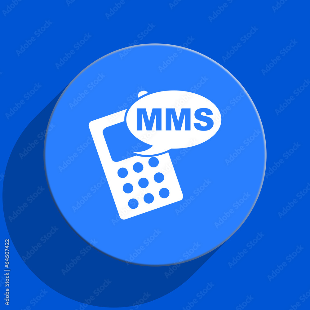 mms blue web flat icon mms blue web flat icon