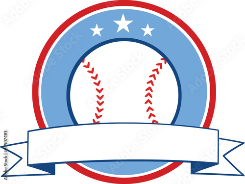 Baseball Ribbon Banner