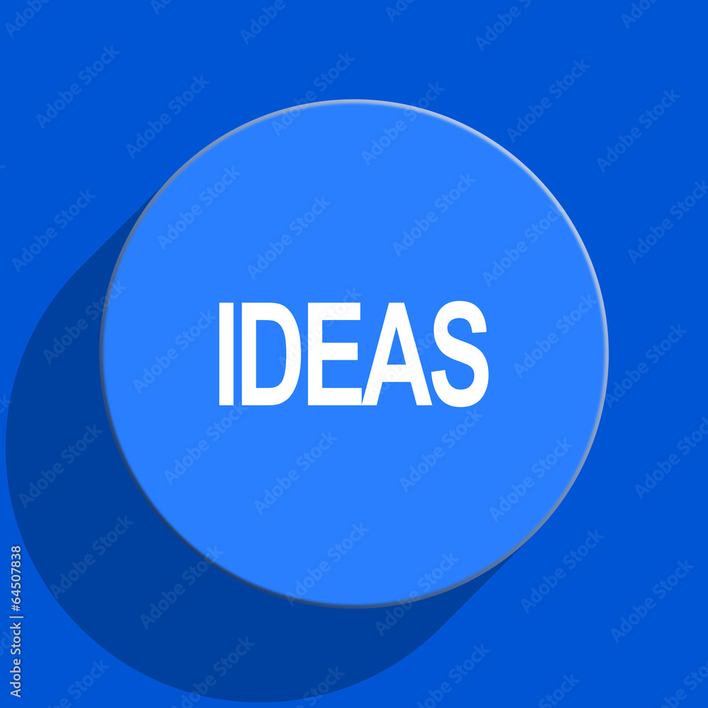 ideas blue web flat icon ideas blue web flat icon