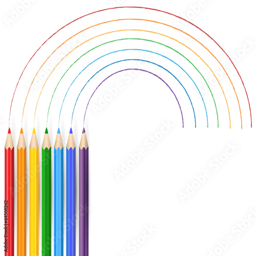 色鉛筆　虹