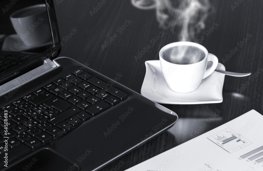 Coffee and laptop Coffee and laptop