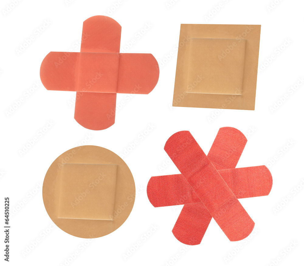 Medical patch isolated on white