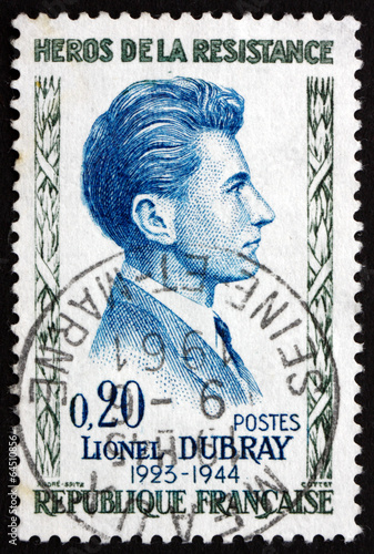 Postage stamp France 1961 Lionel Dubray, Hero © laufer