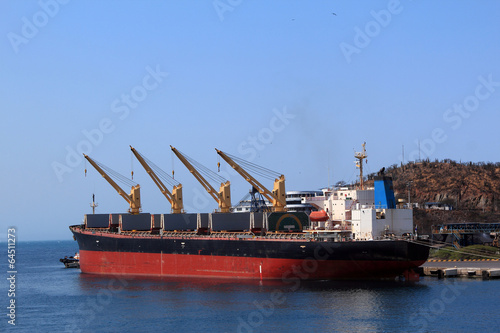 Bulk Carrier at Trading Port