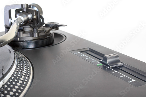 фотографія Pitch adjustment knob of a turntable