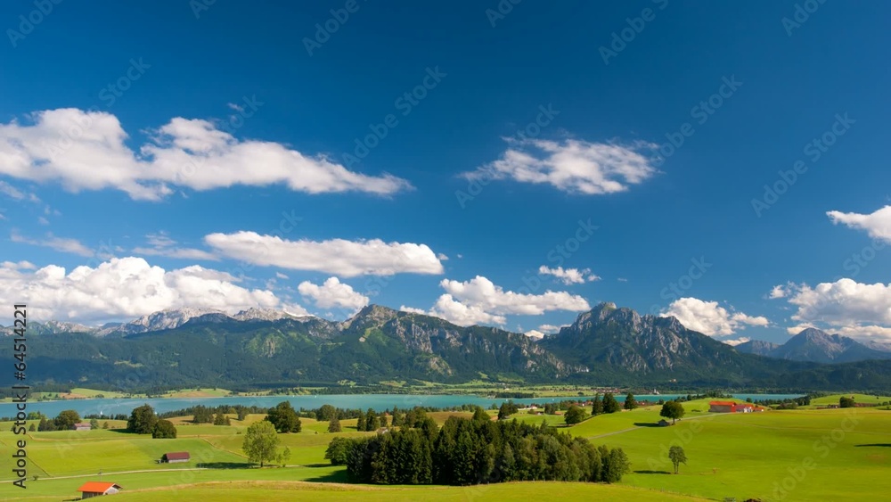 Zeitraffer Wolken und Panorama in Bayern