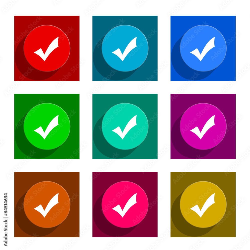 check flat icon vector set check flat icon vector set