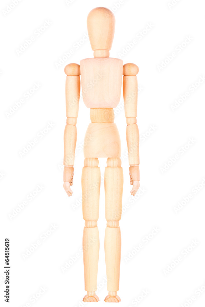 Close-up Of Wooden Dummy Isolated Close-up Of Wooden Dummy Isolated