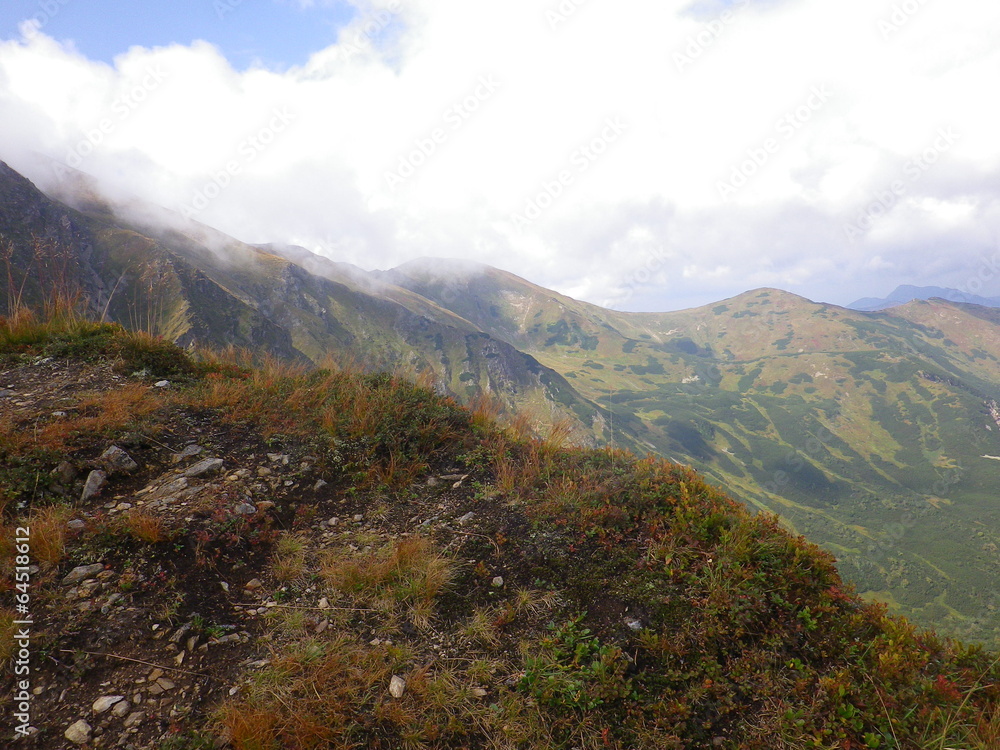 Mountain trail in Europe - the challenge in the autumn