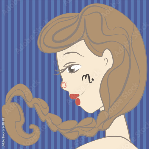 brunette with Scorpio