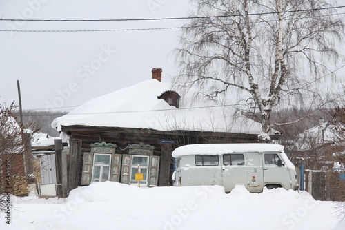 A winter scene in Tobolsk, Russia photo