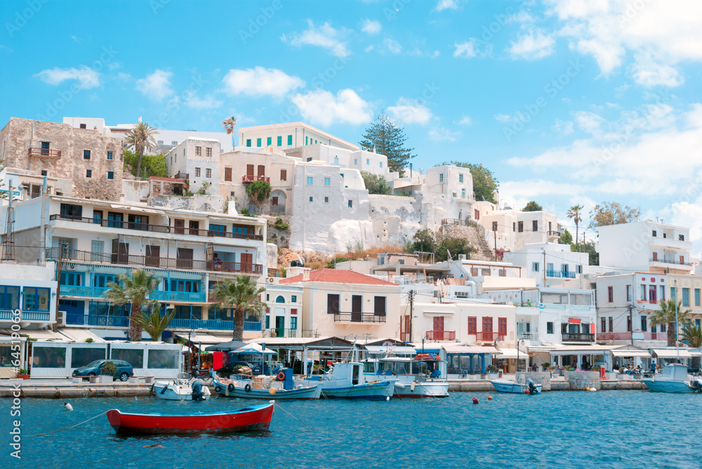 Port on the island of Naxos - obrazy, fototapety, plakaty 