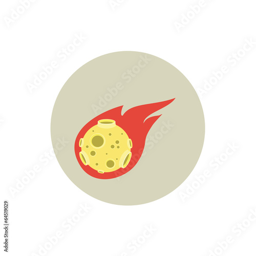 Illustration of a Meteor Falling From the Sky
