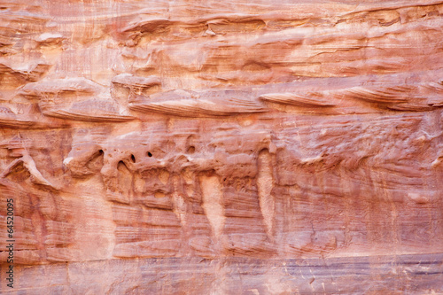 abstract in red stone from Petra, Jordan
