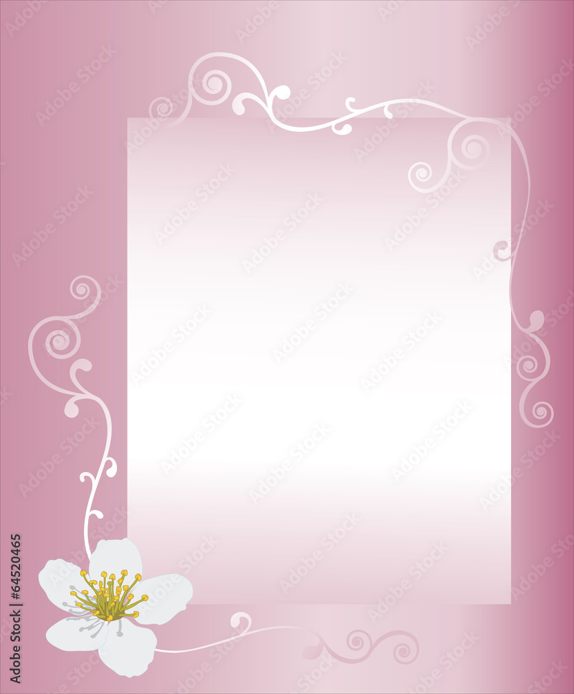 Frame with floral background