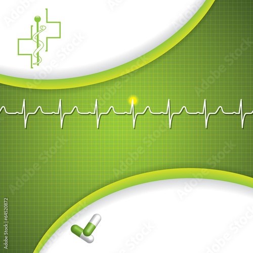 Abstract medical cardiology ekg background