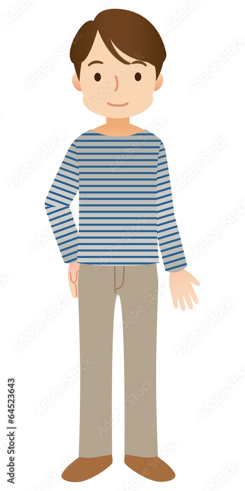 若い男性　全身