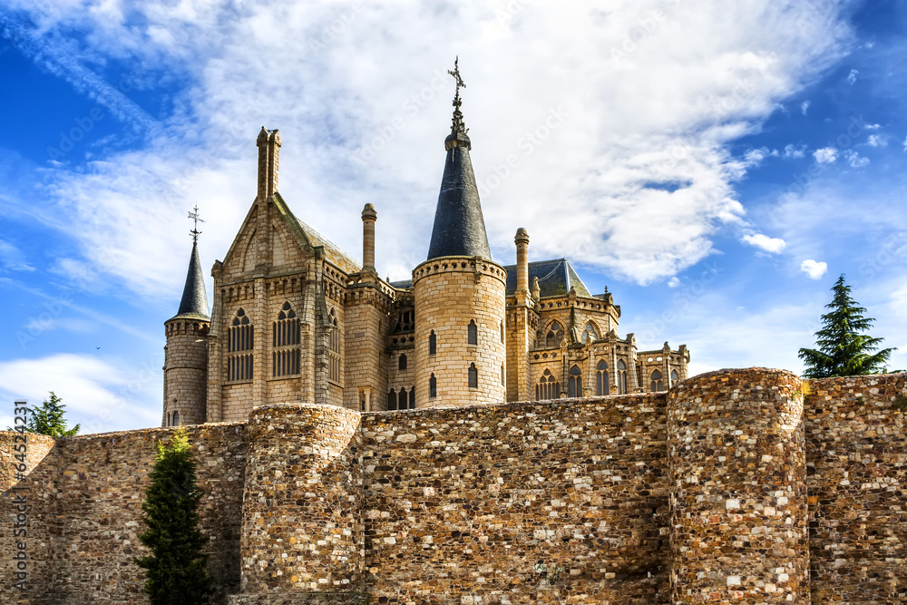 Gaudi Palace in Astorga, Leon, Spain