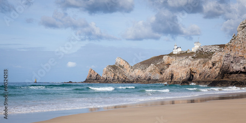 Bild auf Leinwand Coastal Seascape with a Lighthouse