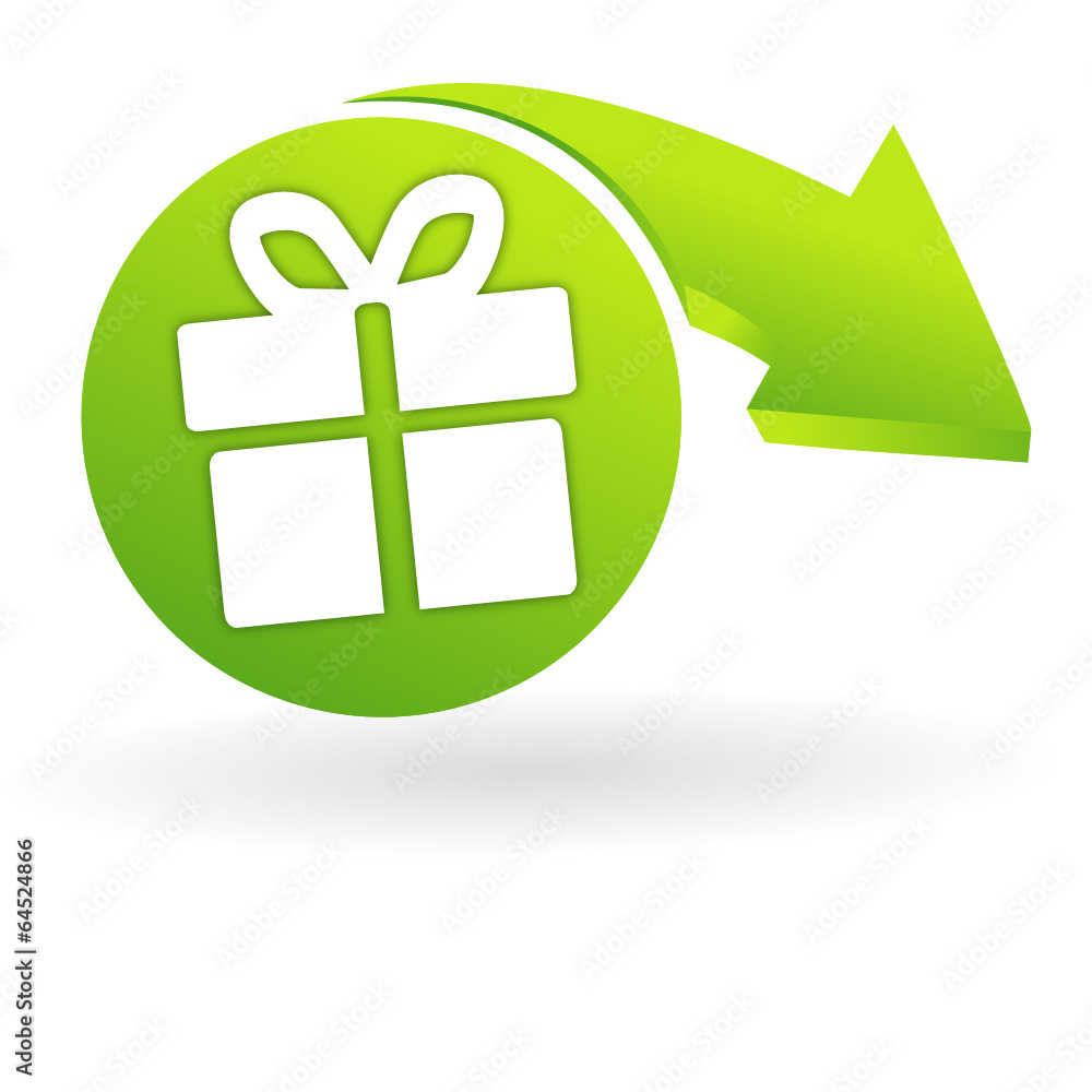 cadeau sur web symbole vert cadeau sur web symbole vert
