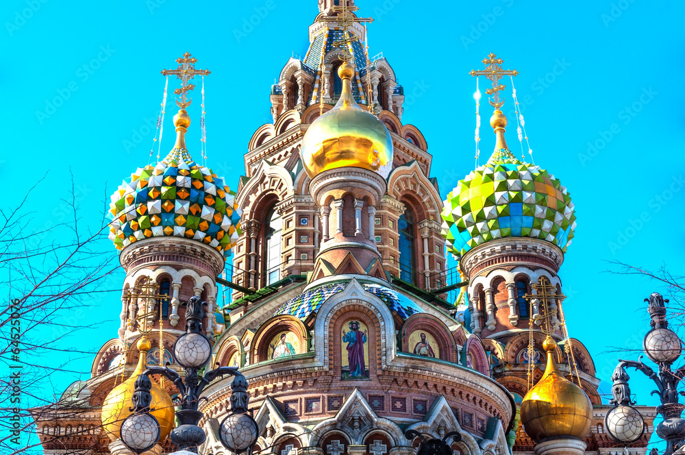 Fototapeta premium Cupola of the Church of the Savior on Blood, St Petersburg