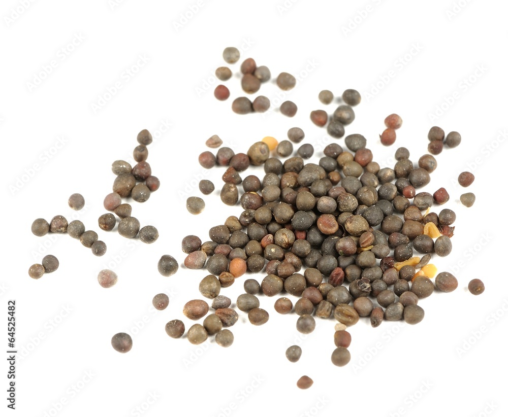 Kohlrabi (German Turnip) Seeds Isolated on White Background Kohlrabi (German Turnip) Seeds Isolated on White Background