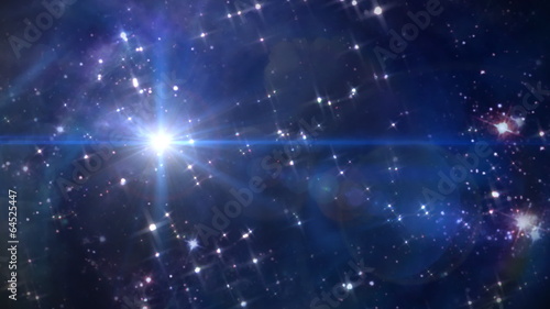 the starry night lens flare star cross in space