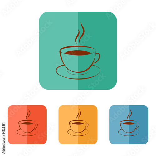 Cup of hot drink icon (coffee, tea, cocoa, chocolate, etc)