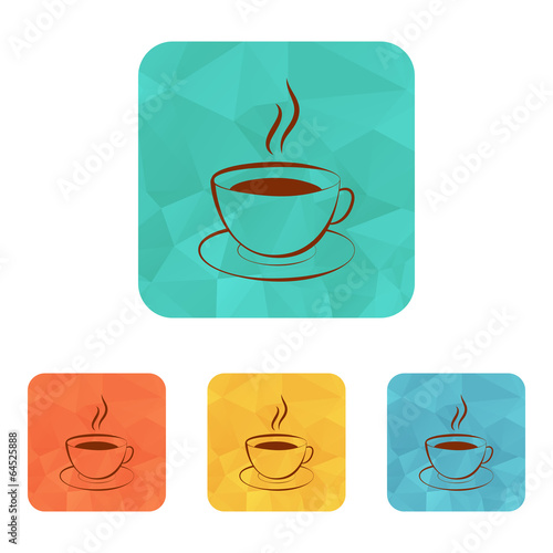 Cup of hot drink icon (coffee, tea, cocoa, chocolate, etc)
