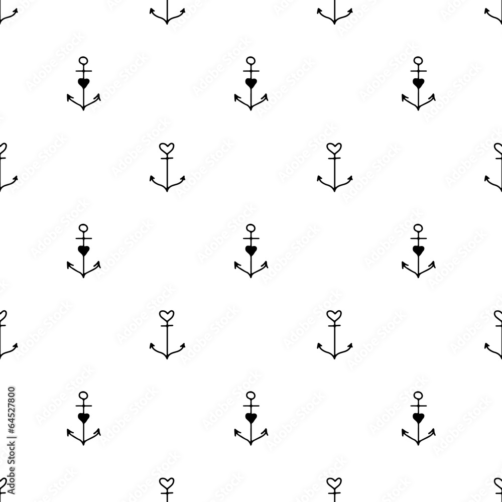Seamless hand drawn nautical pattern Seamless hand drawn nautical pattern