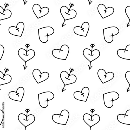 Hand drawn seamless pattern...