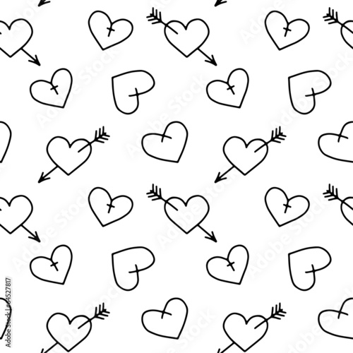 Hand drawn seamless pattern...