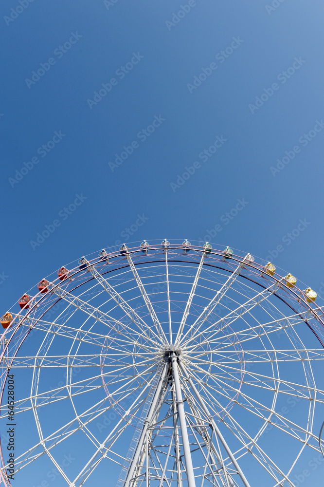 Ferris Wheel Over Blue Sky ,awaji ,Japan-2