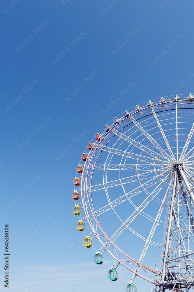 Ferris Wheel Over Blue Sky ,awaji ,Japan-3