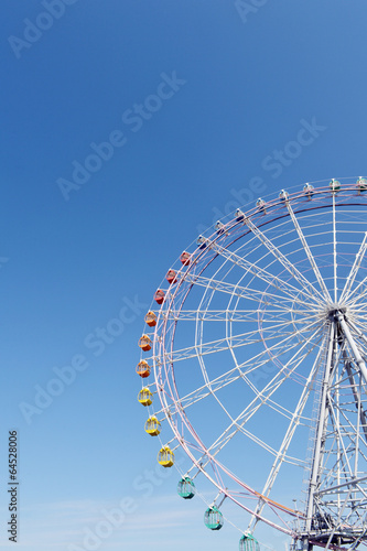 Ferris Wheel Over Blue Sky  awaji  Japan-3