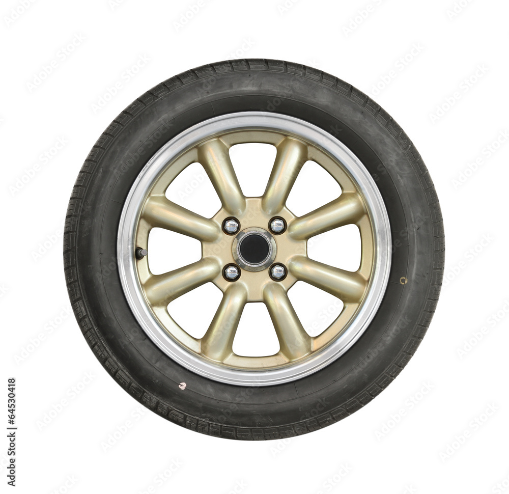 Car wheel isolated on white background Car wheel isolated on white background