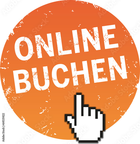 Button online buchen mit Maushand