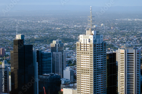 Aerial view of Melbourne Downtown Australia
