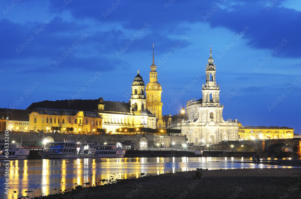 Fototapeta premium Night Dresden