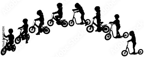 Vector silhouette of a girl.