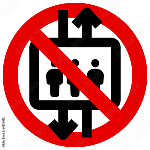 Do not use elevator vector icon