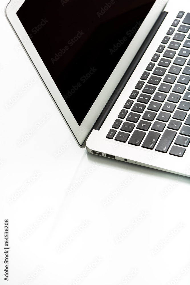 Modern laptop computer on white Modern laptop computer on white