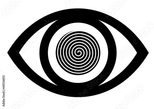 Eye icon vector with spiral design