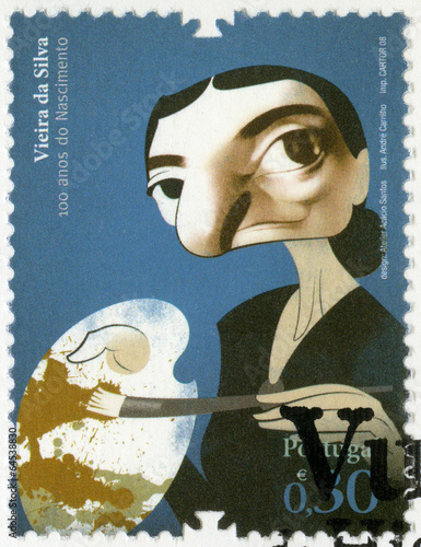 PORTUGAL - 2008: shows Maria Helena Vieira da Silva (1908-1992)