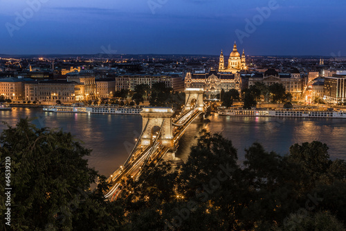 Panorama of Budapest, Hungary, with the Chain Bridge and the Par © Sergii Figurnyi