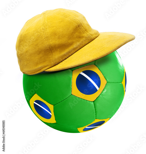 Fußball mit Mütze