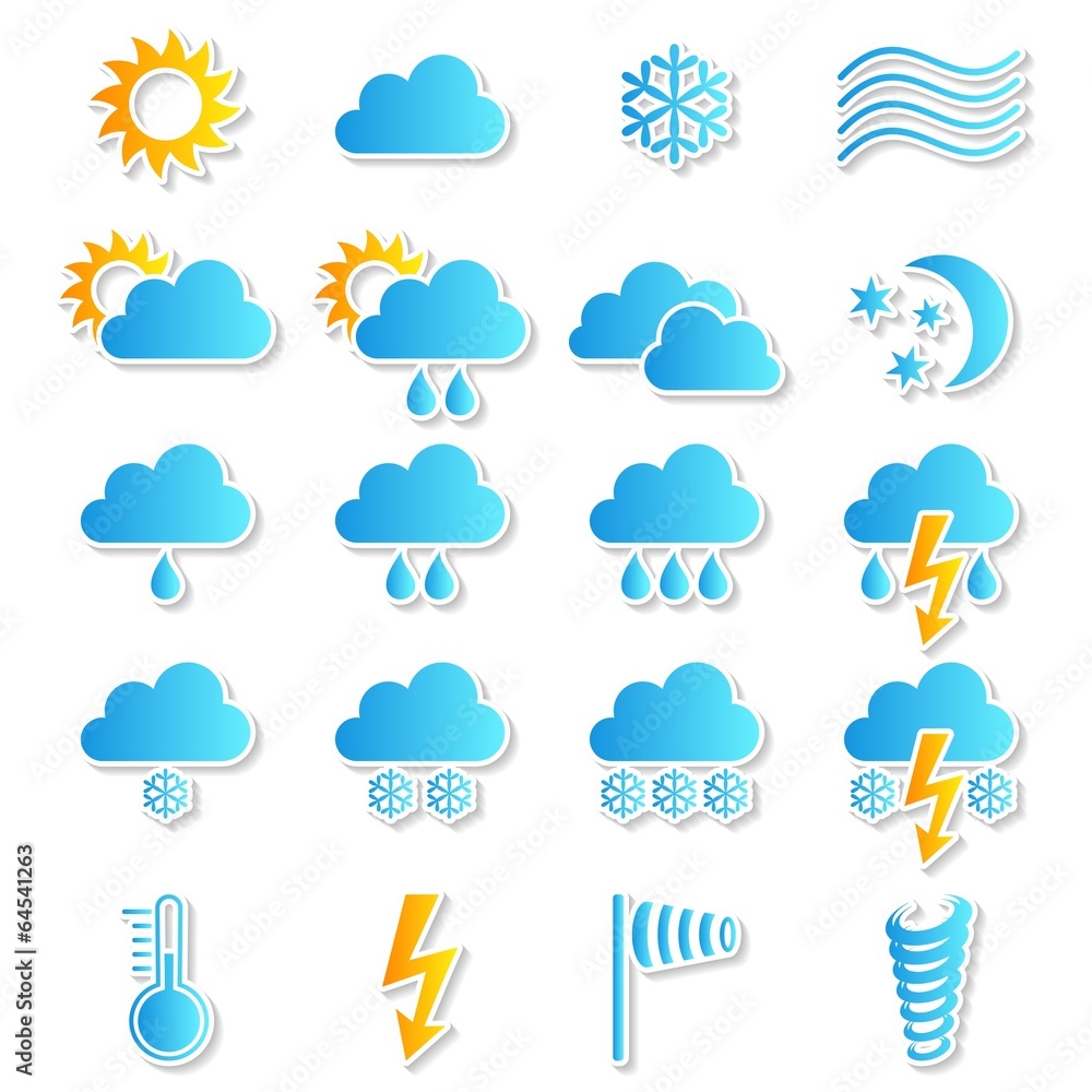 Obraz premium Weather icons