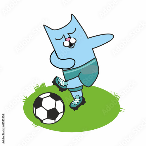funny cat playing football © jodo19